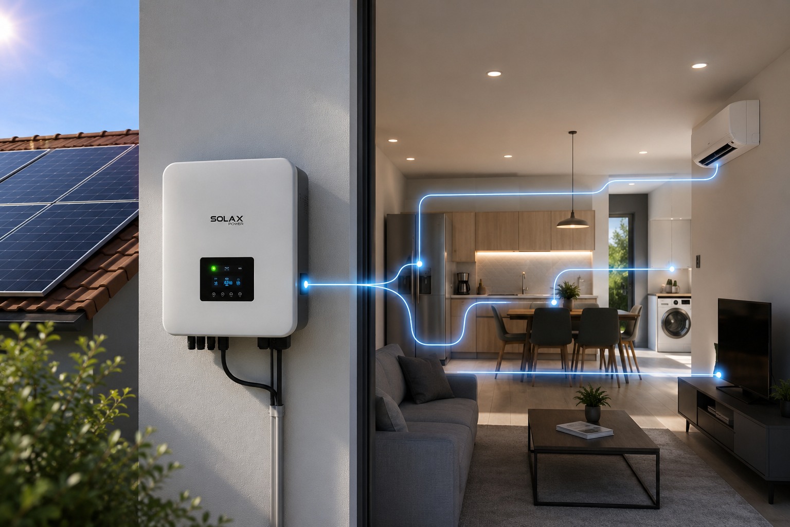 L'inverter converte l'energia